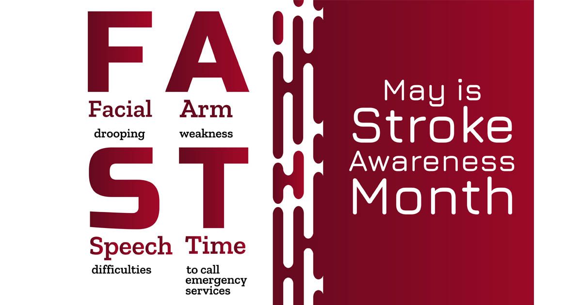 Graphic of FAST/ Stroke Awareness month
