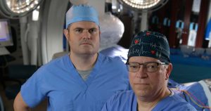Photo of PMC electrophysiologists Dr. Chase Reynolds and Dr. Michael Antimisiaris