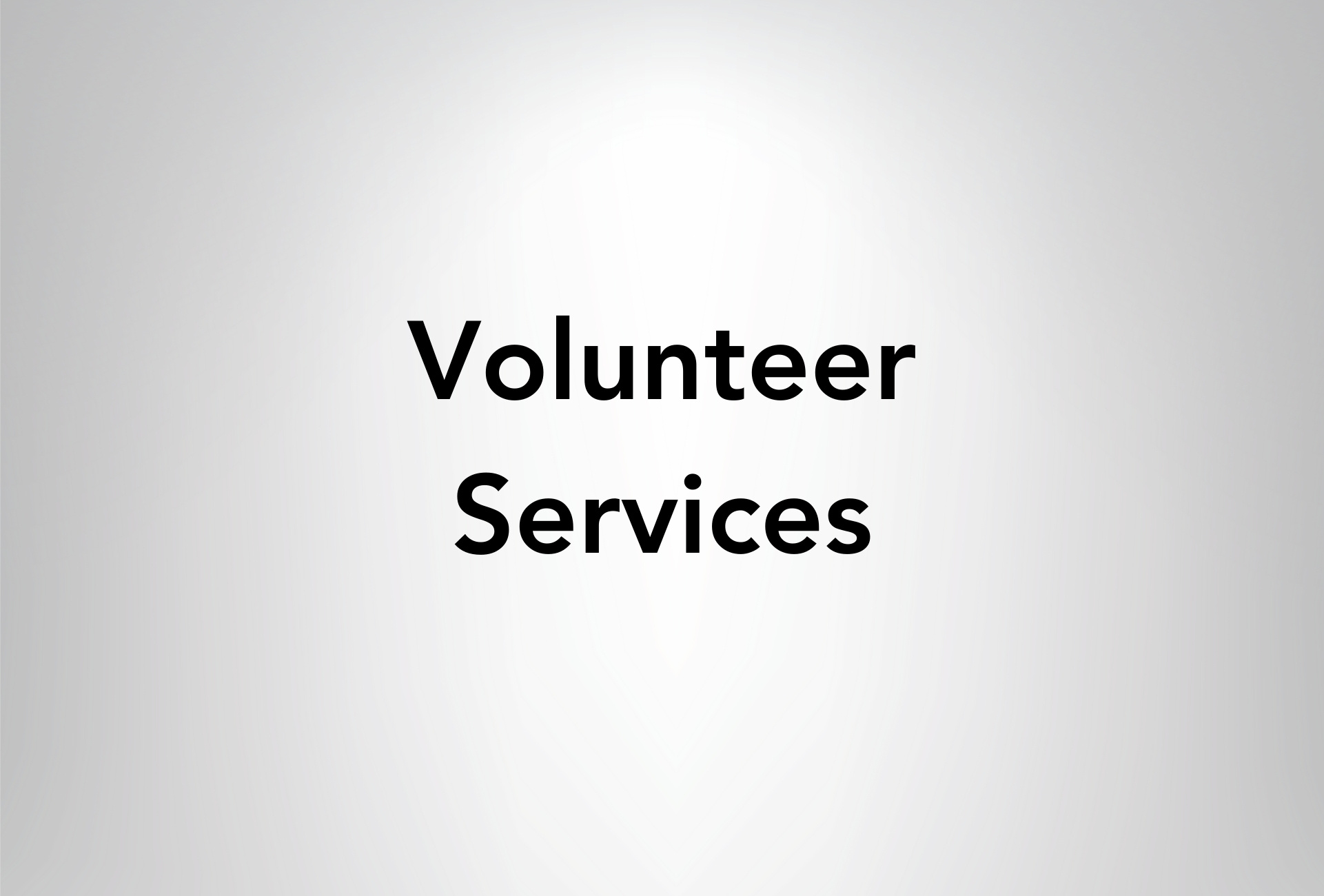 Volunteer Services