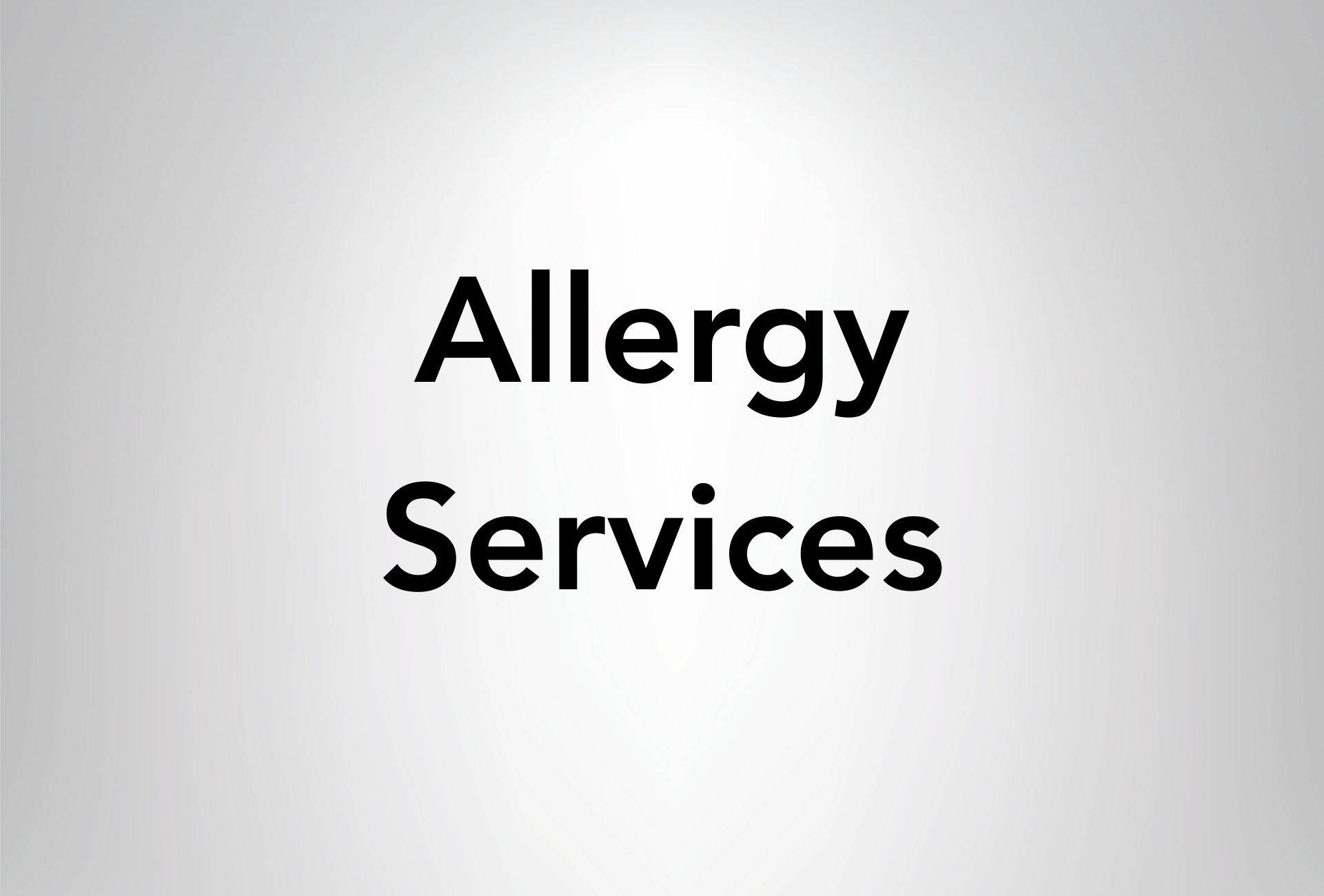 Allergy Services