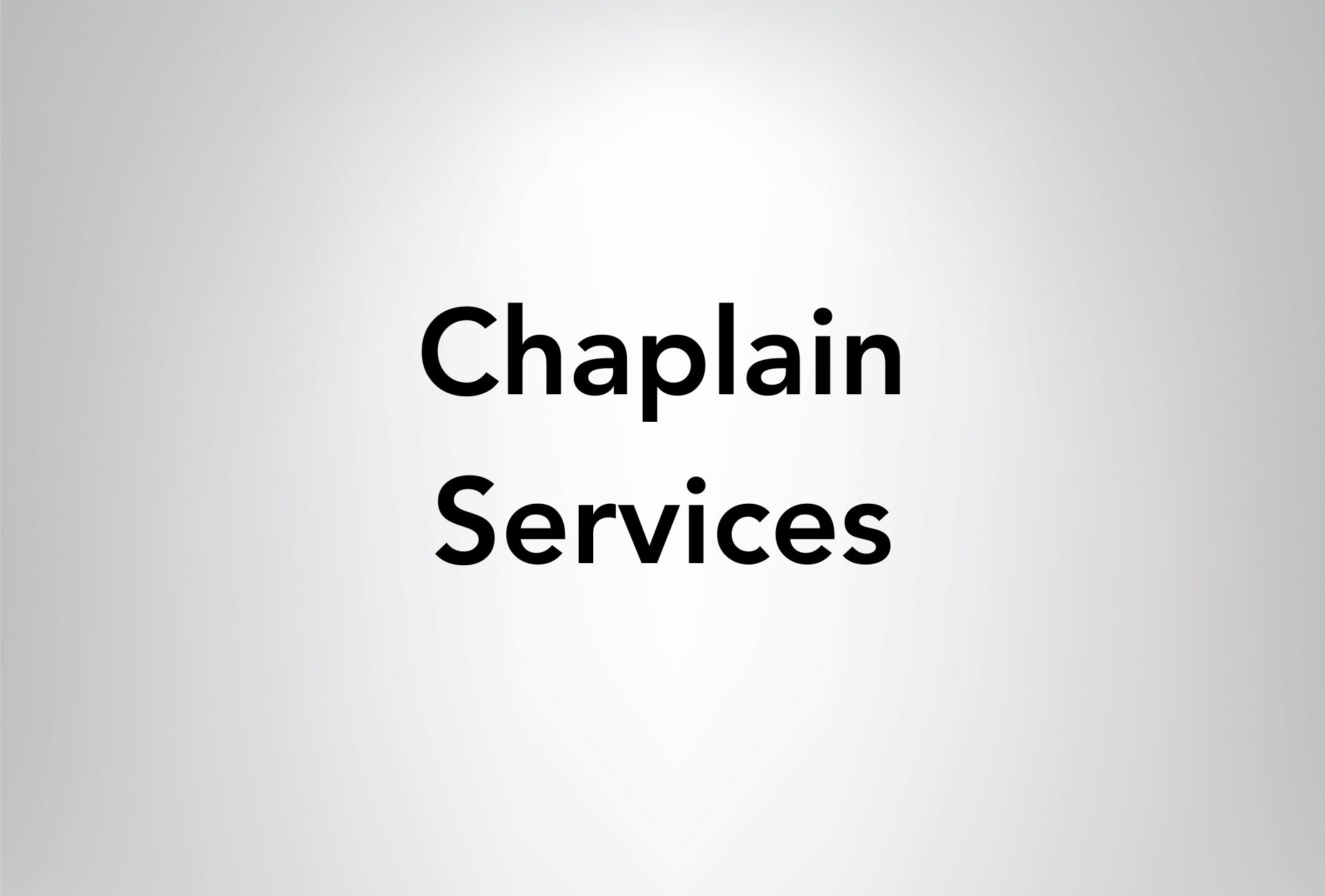 Chaplain Services