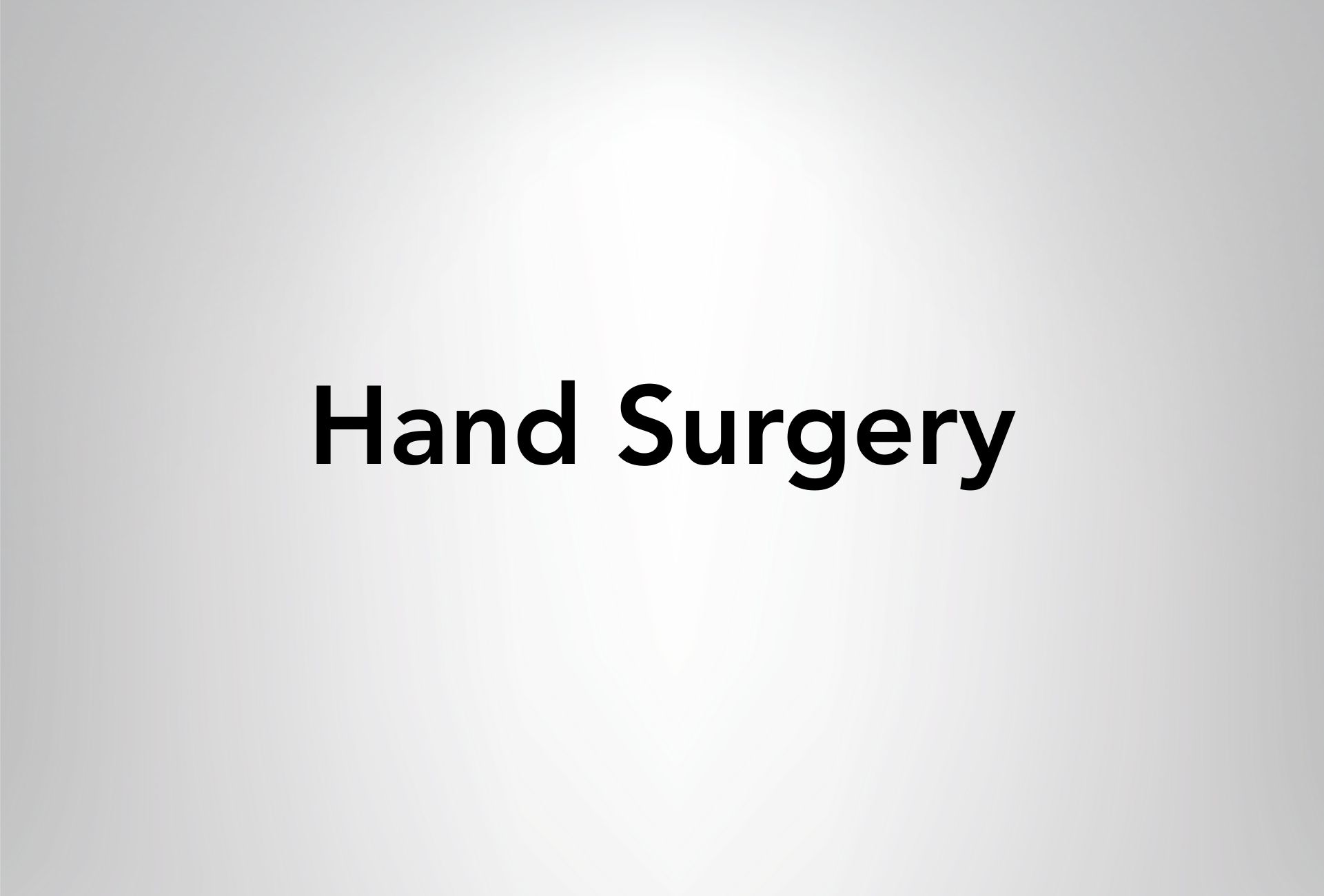 Hand Surgery